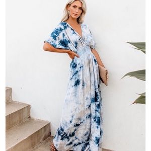 Tie dye maxi dress